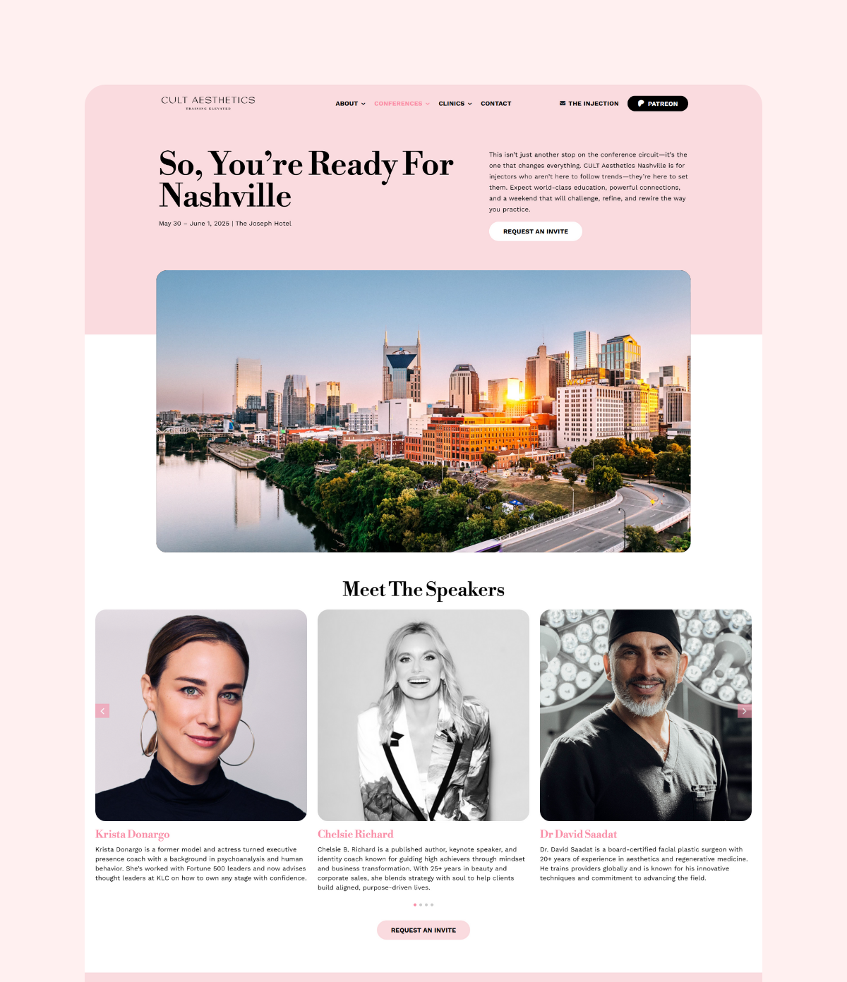 Cult Conference Nashville Page Mockup